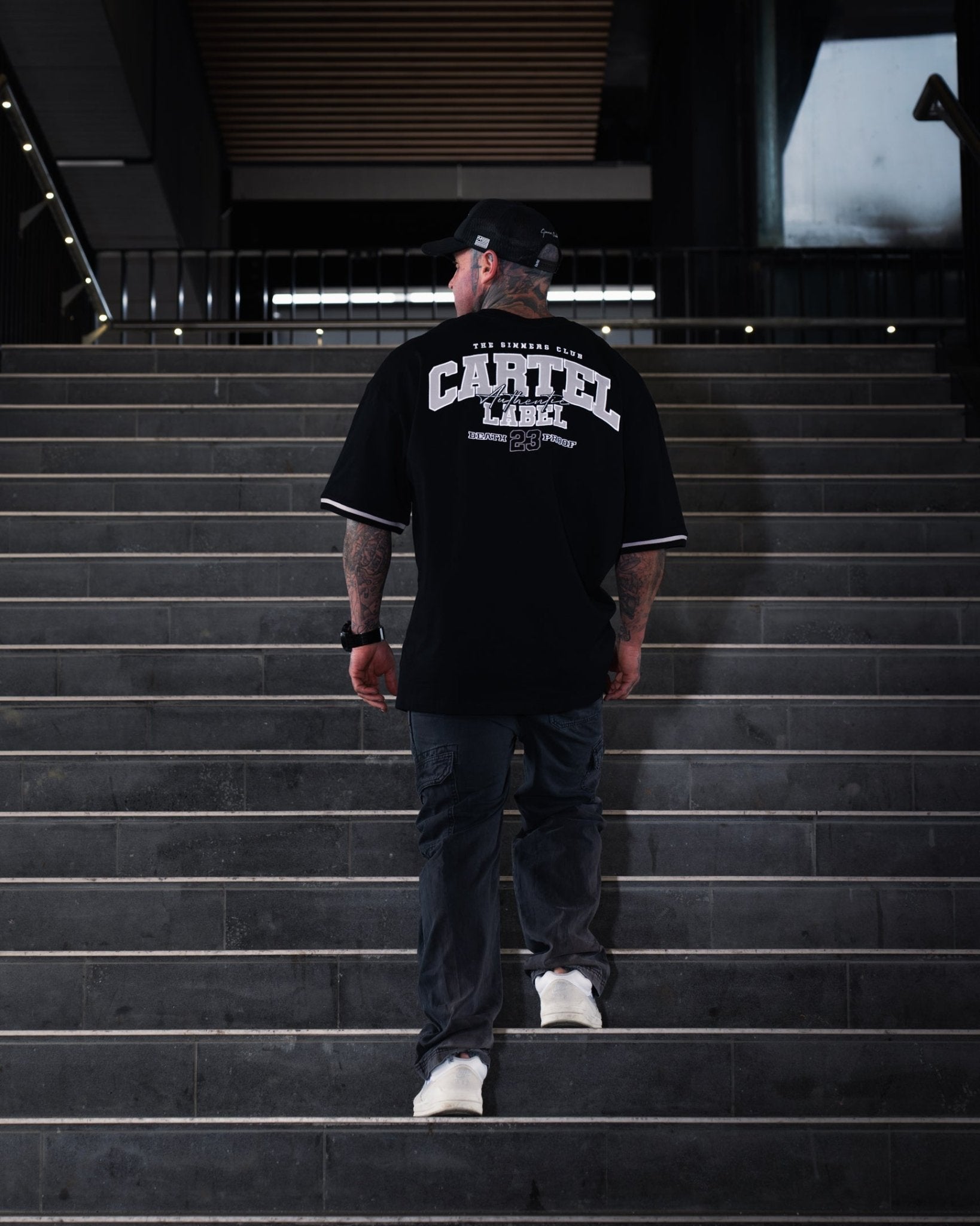 The Quarterback Tee - Black/Grey