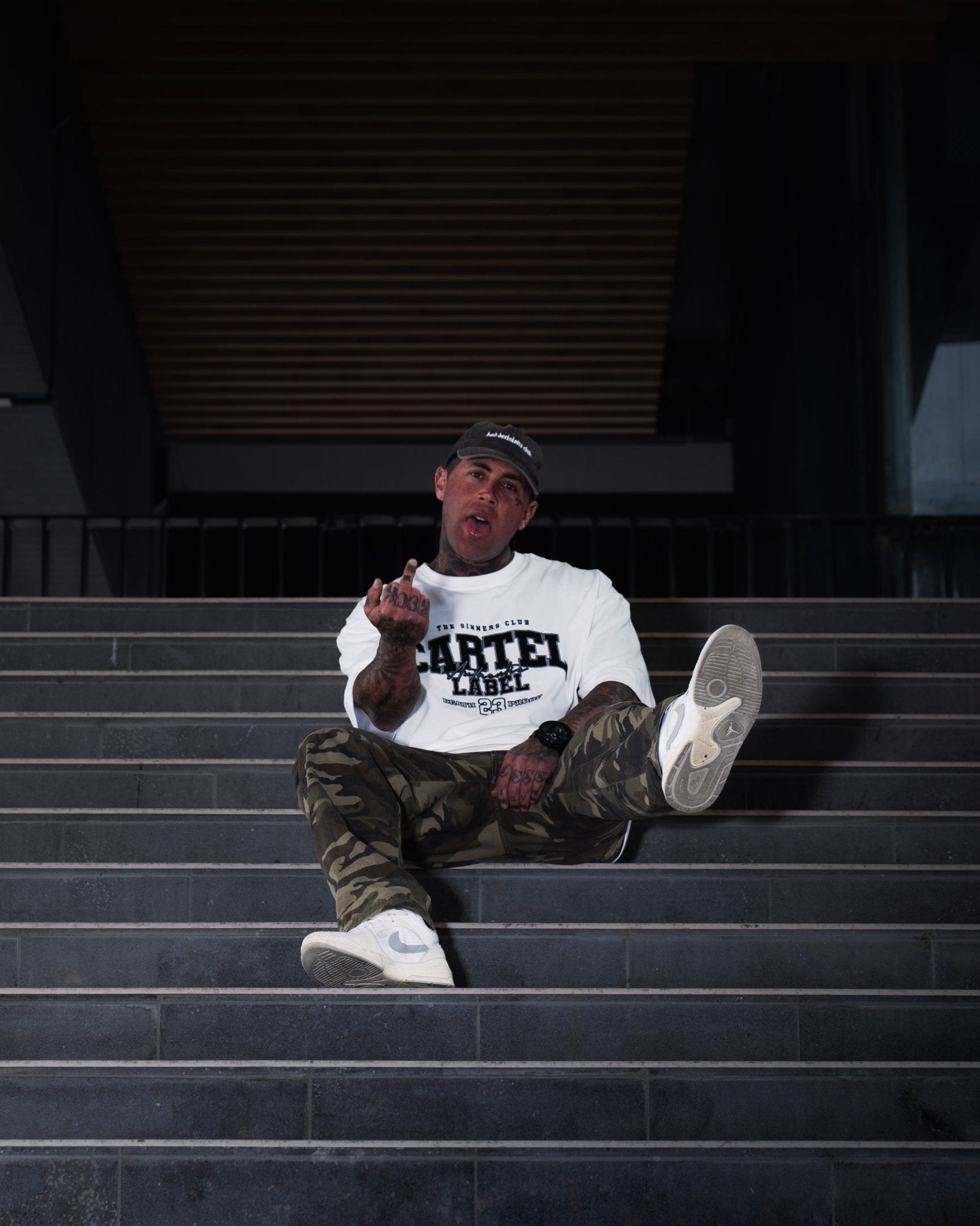 The Team Tee - White/Black