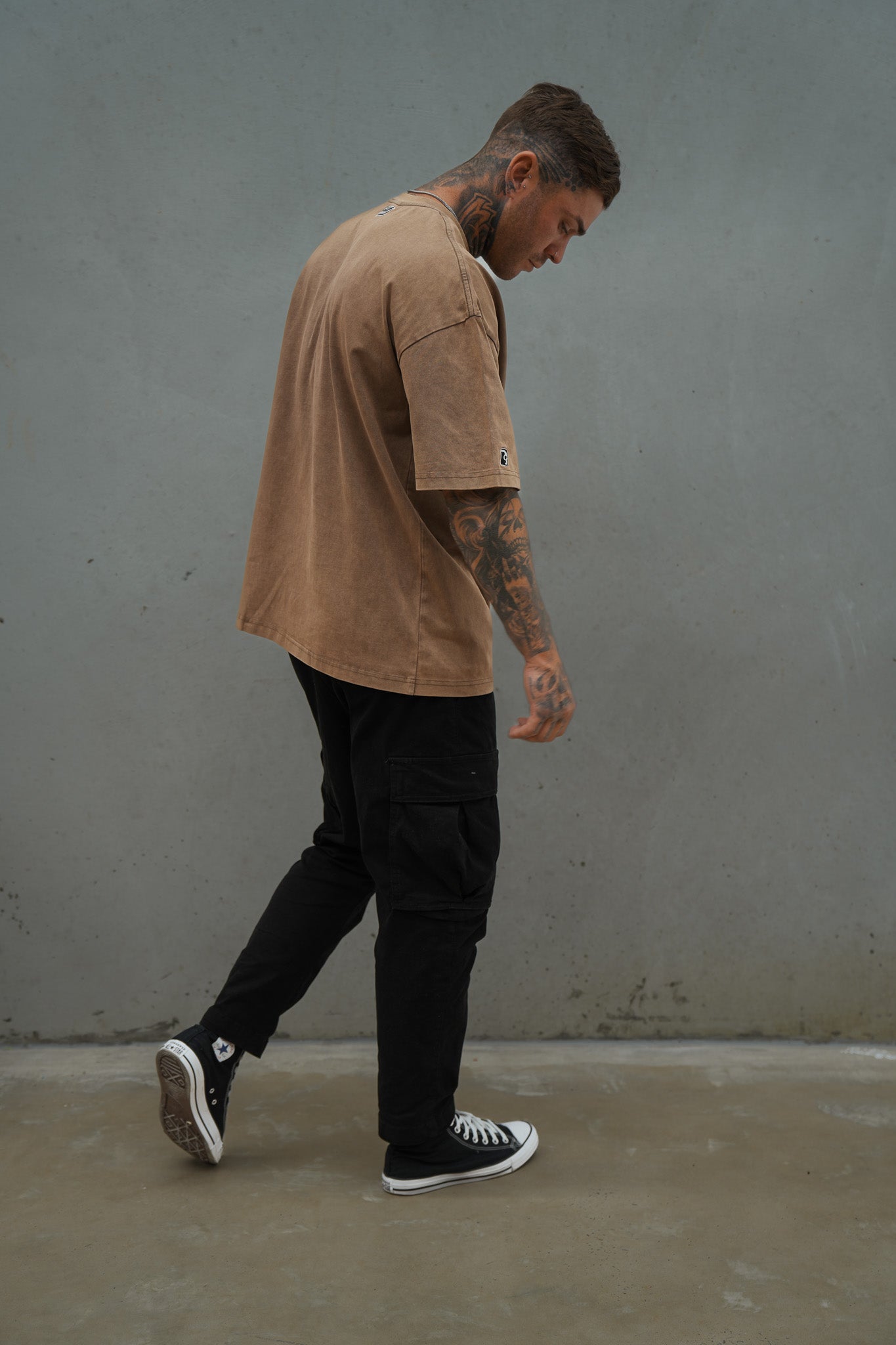 The Team Tee - Washed Brown