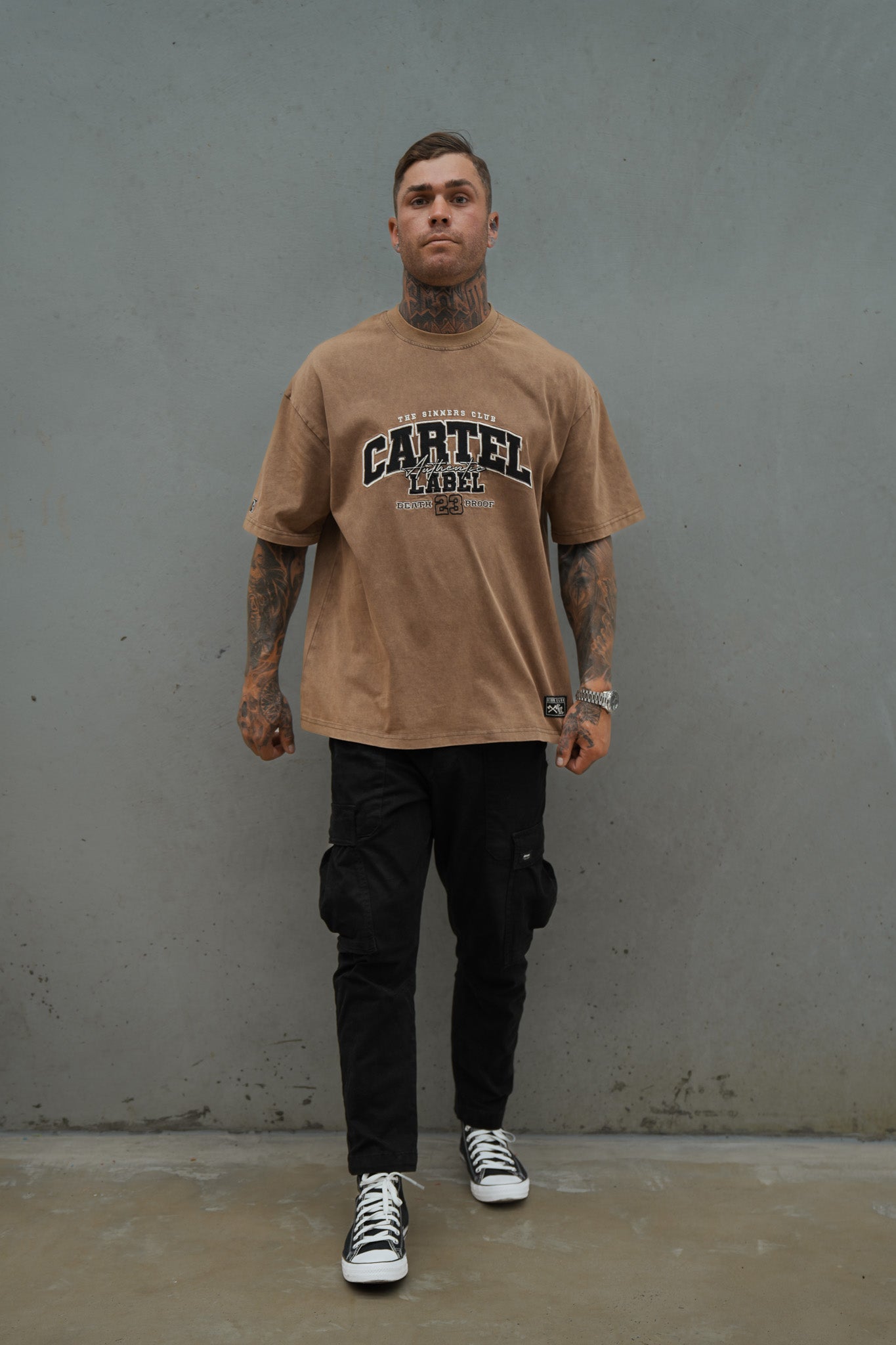 The Team Tee - Washed Brown