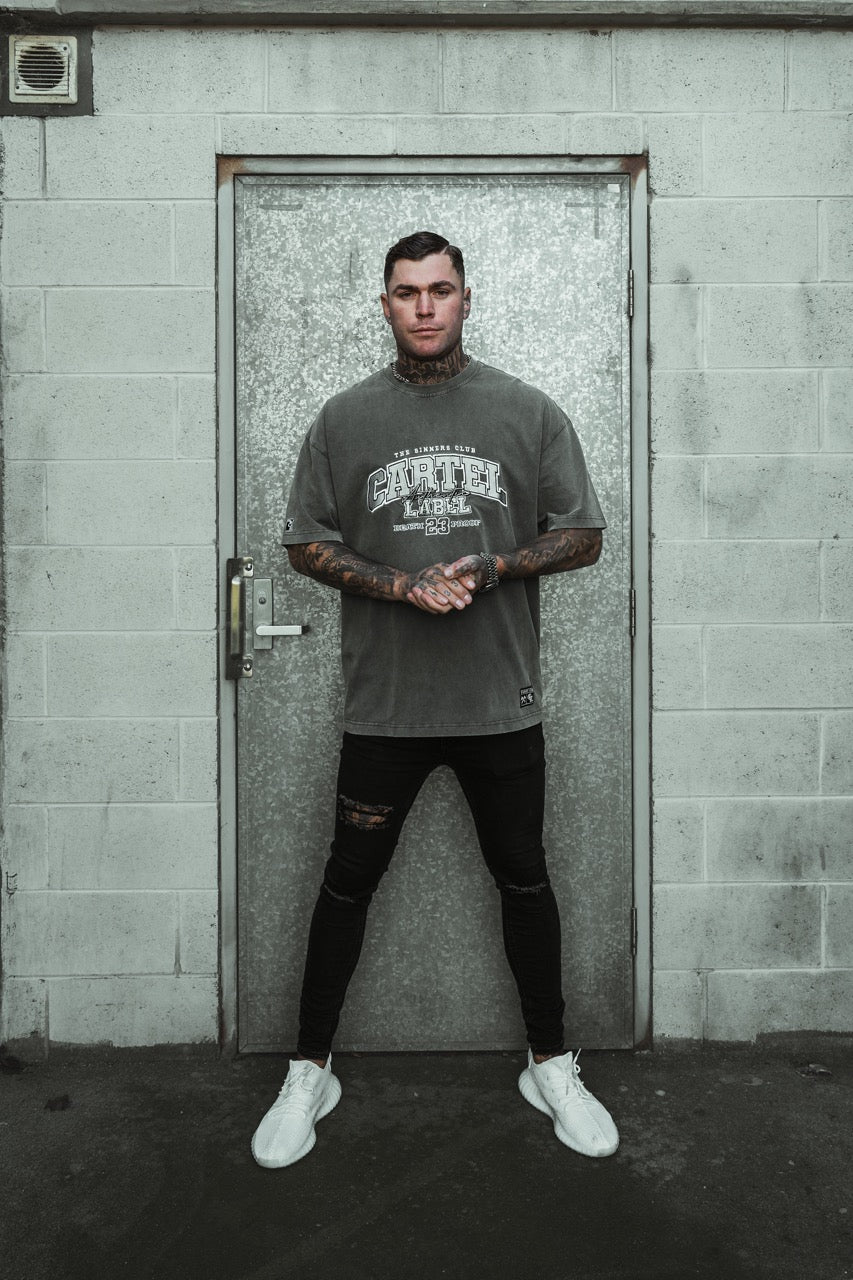The Team Tee - Washed Grey