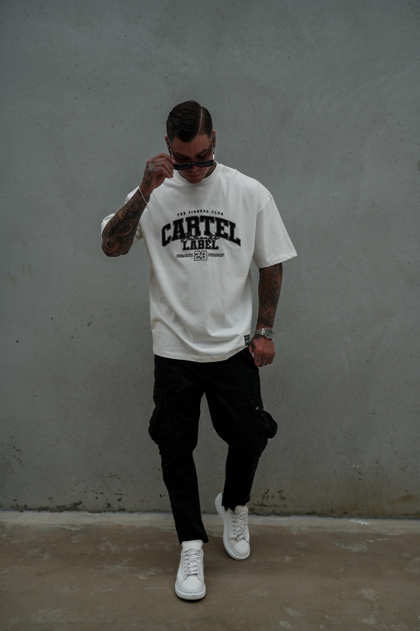 The Team Tee - White/Black