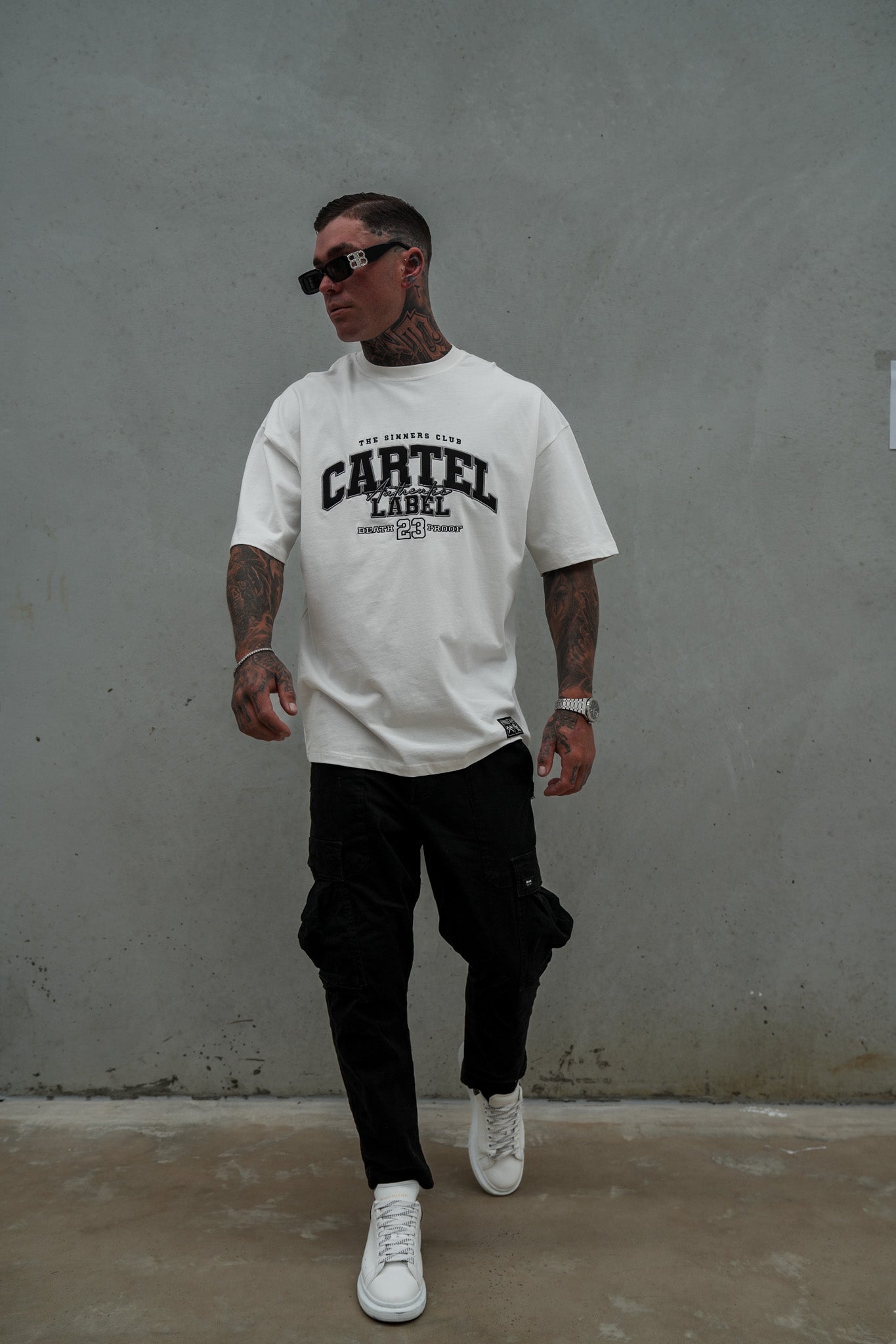 The Team Tee - White/Black