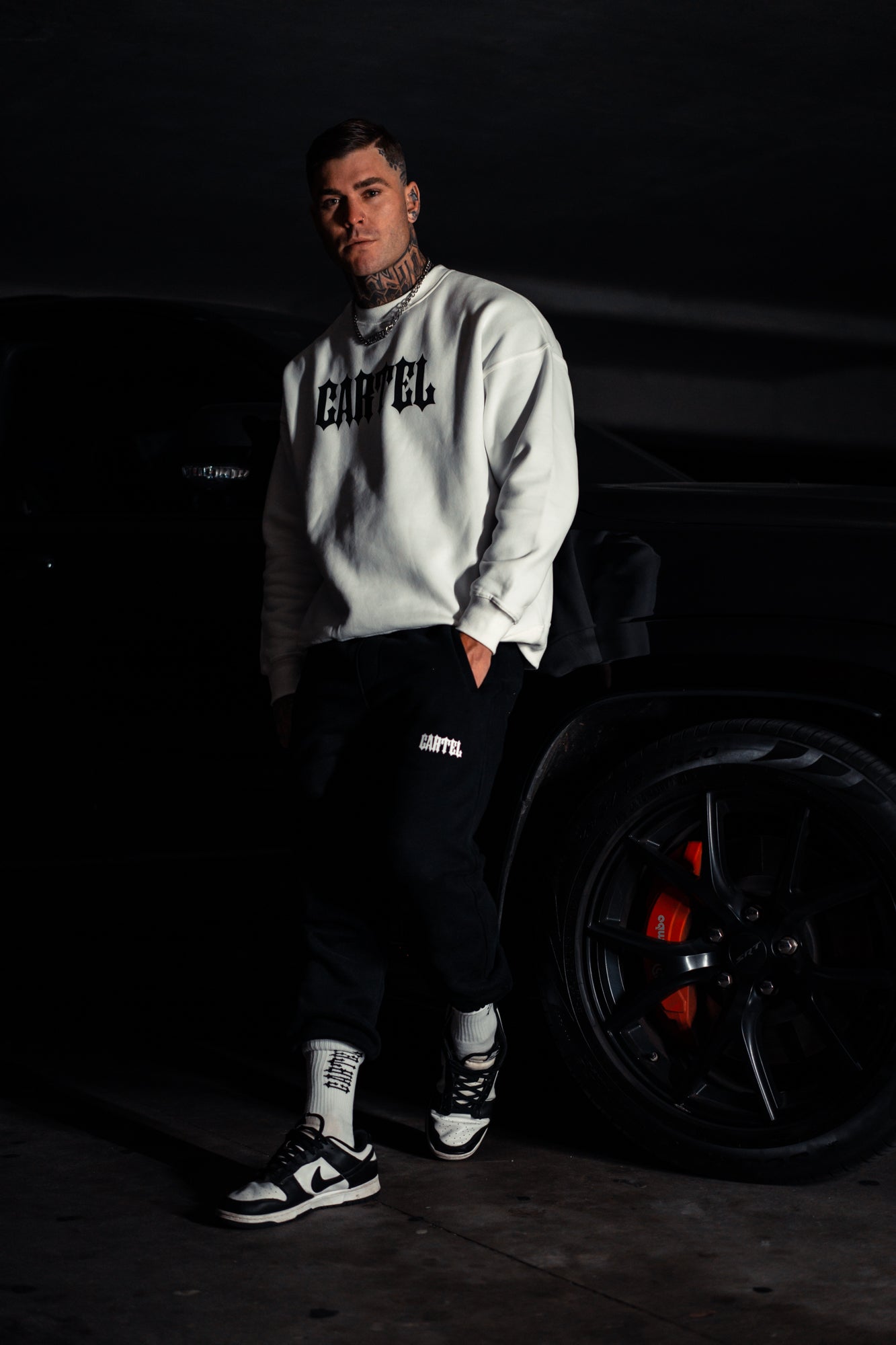 The Baddie Trackpants - Black/White