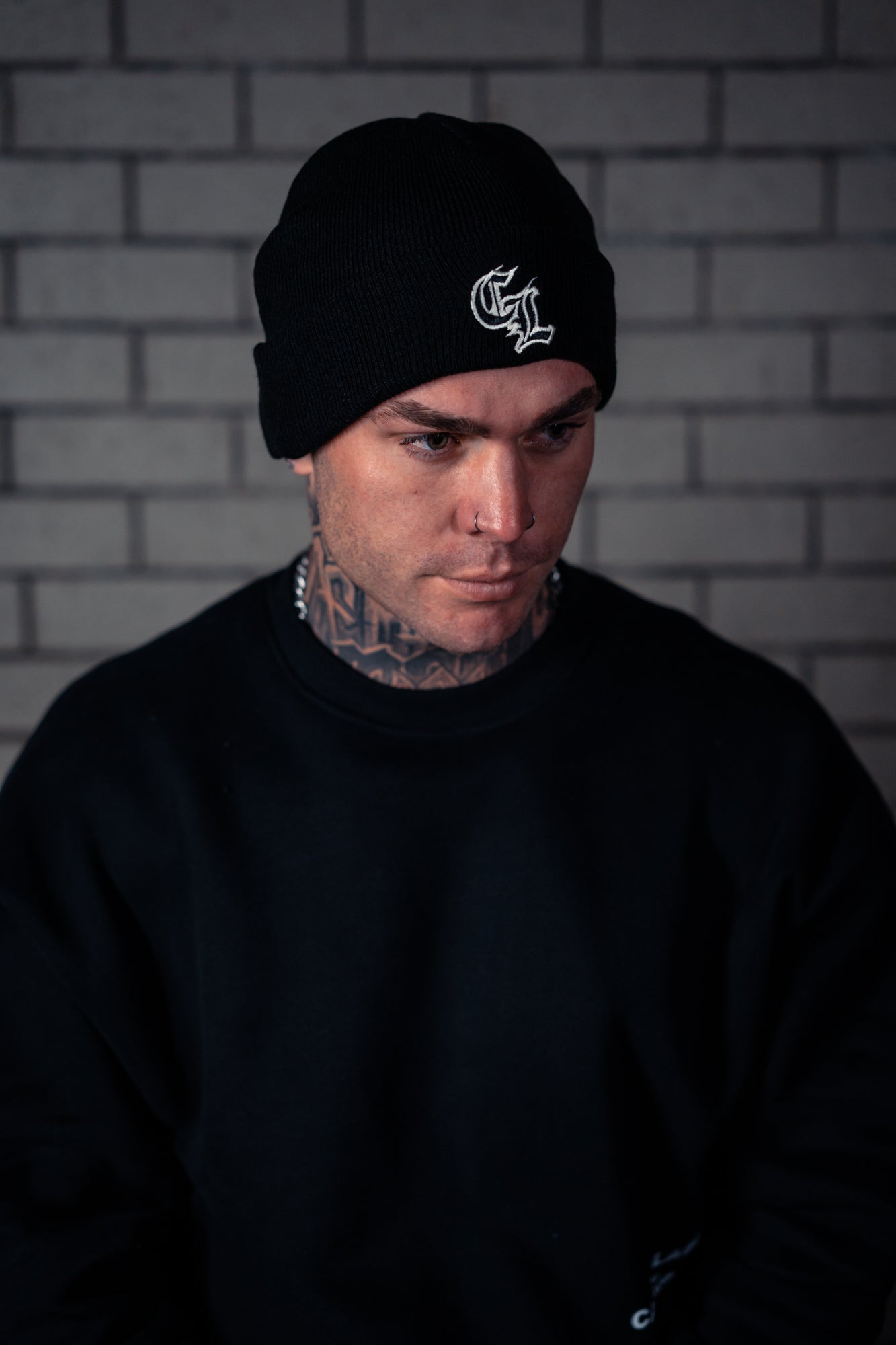 The Club Fisherman Beanie - Black/Sand