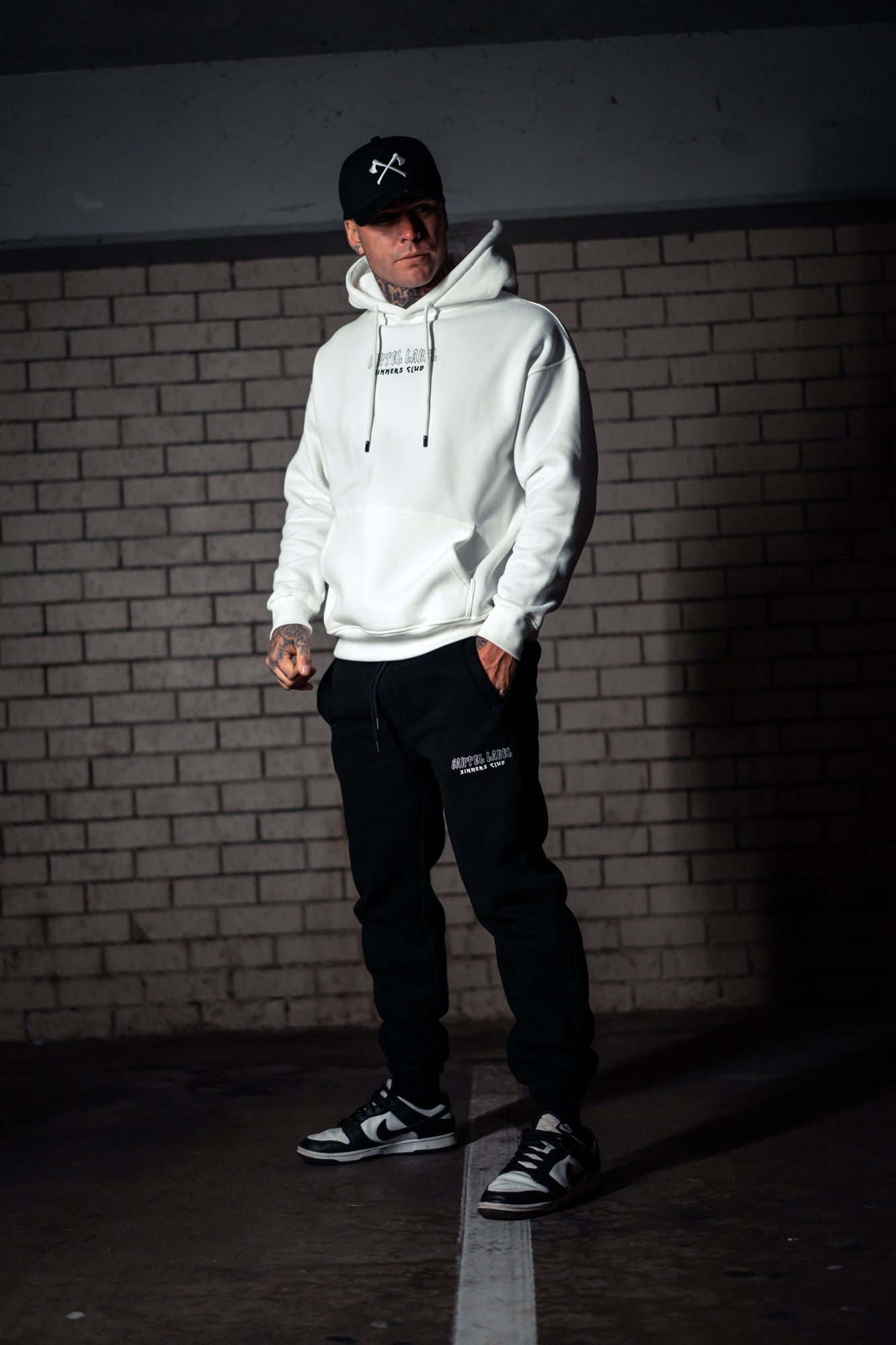 The Sinner Hoodie - White/Black