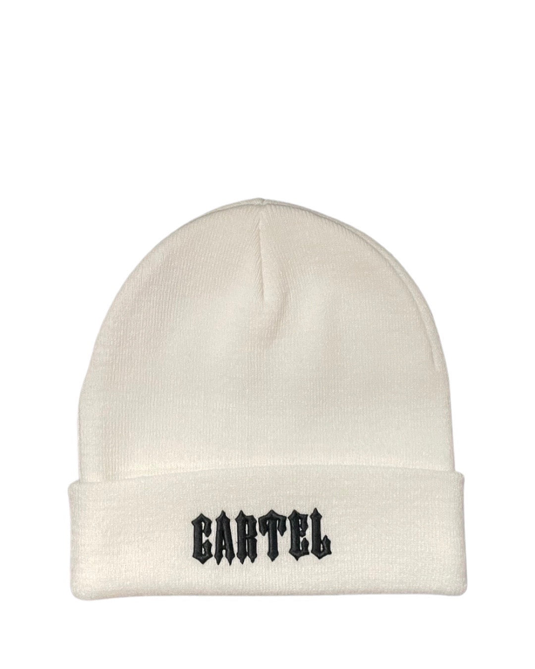 The Baddie Beanie - White/Black