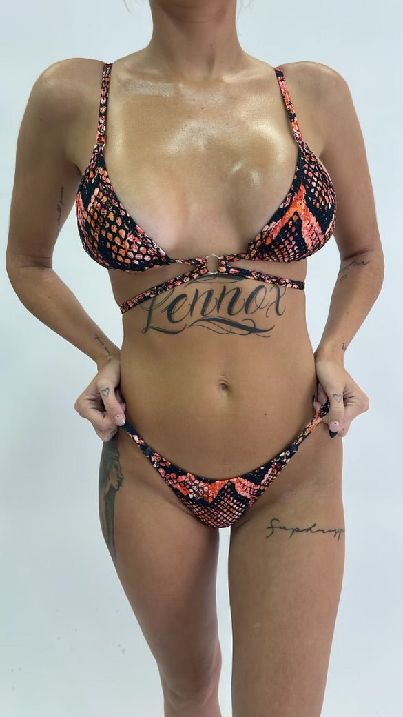 The Poison Thong Bikini Bottoms - Red