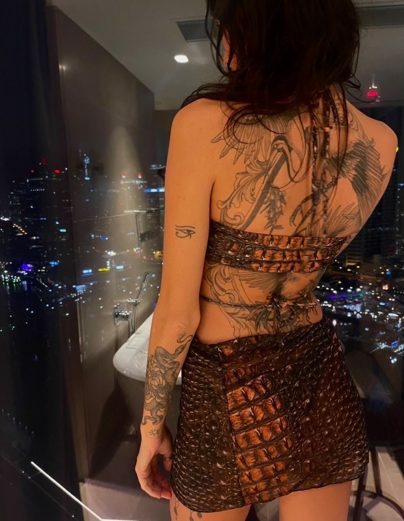 The Deadly Wrap Skirt - Brown