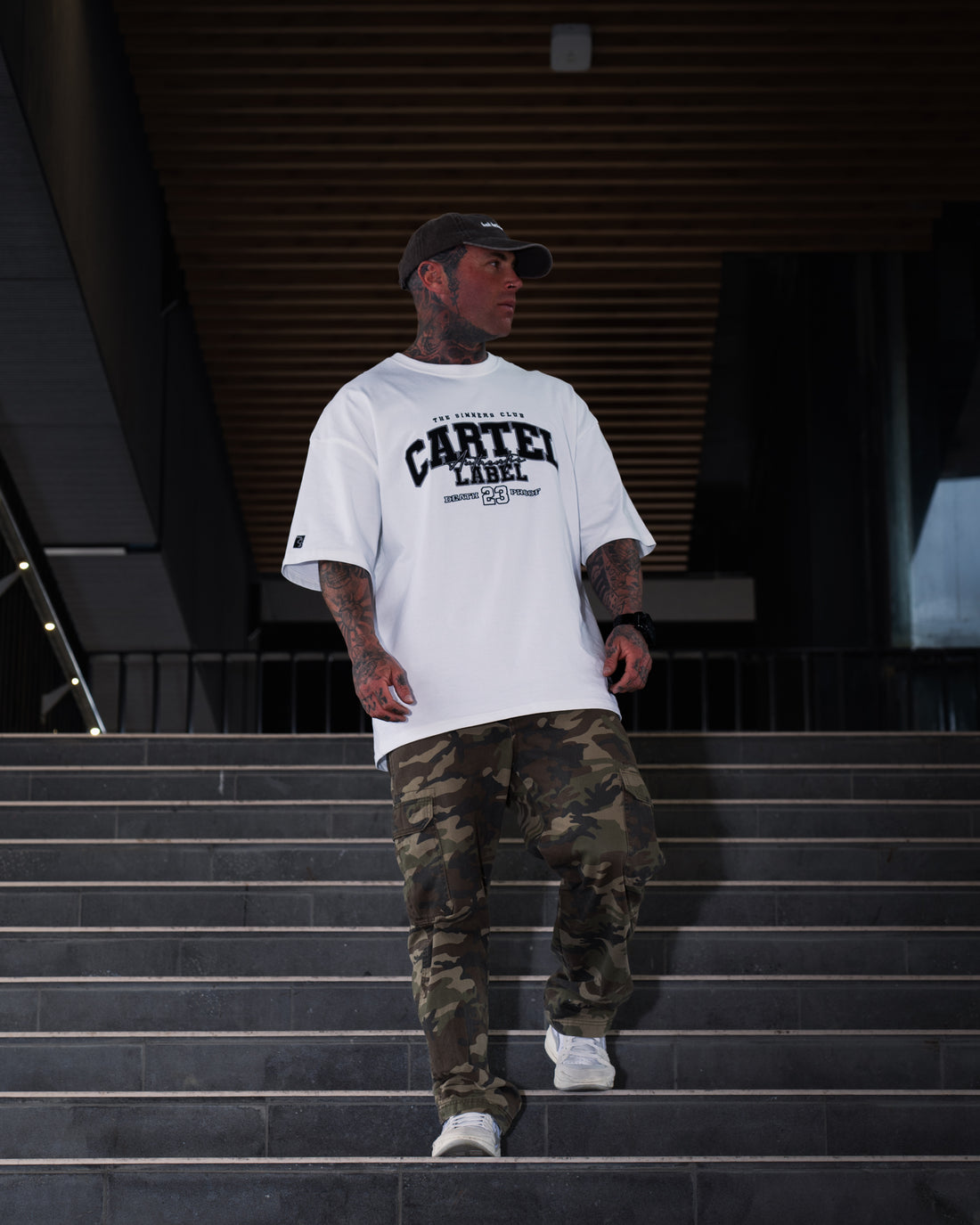 The Team Tee - White/Black