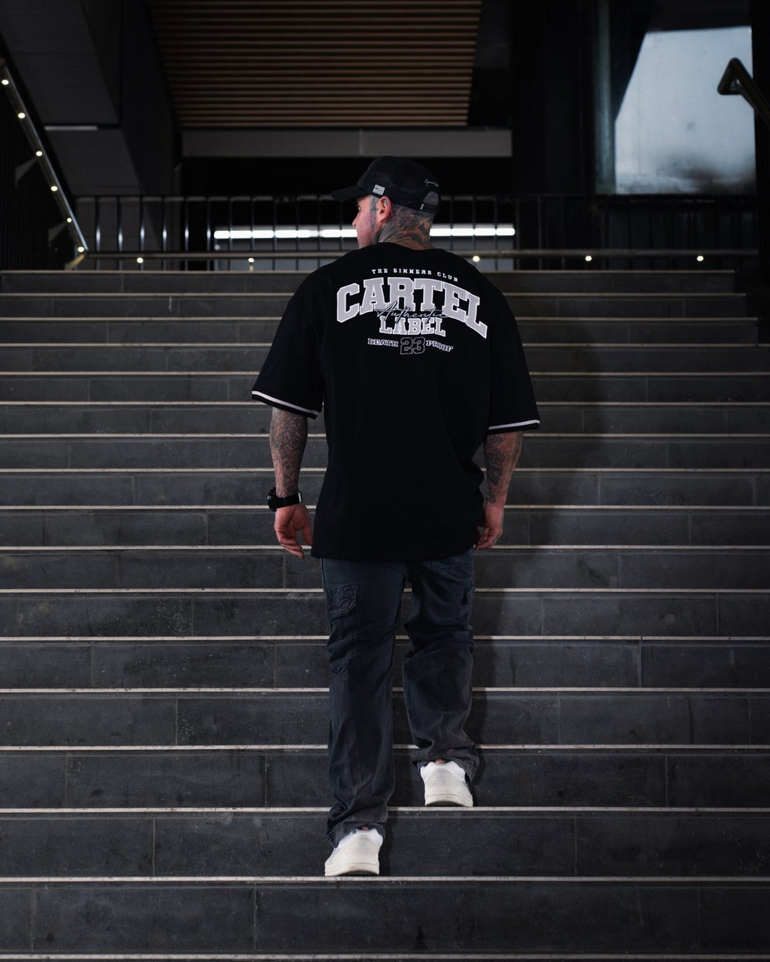 The Quarterback Tee - Black/Grey