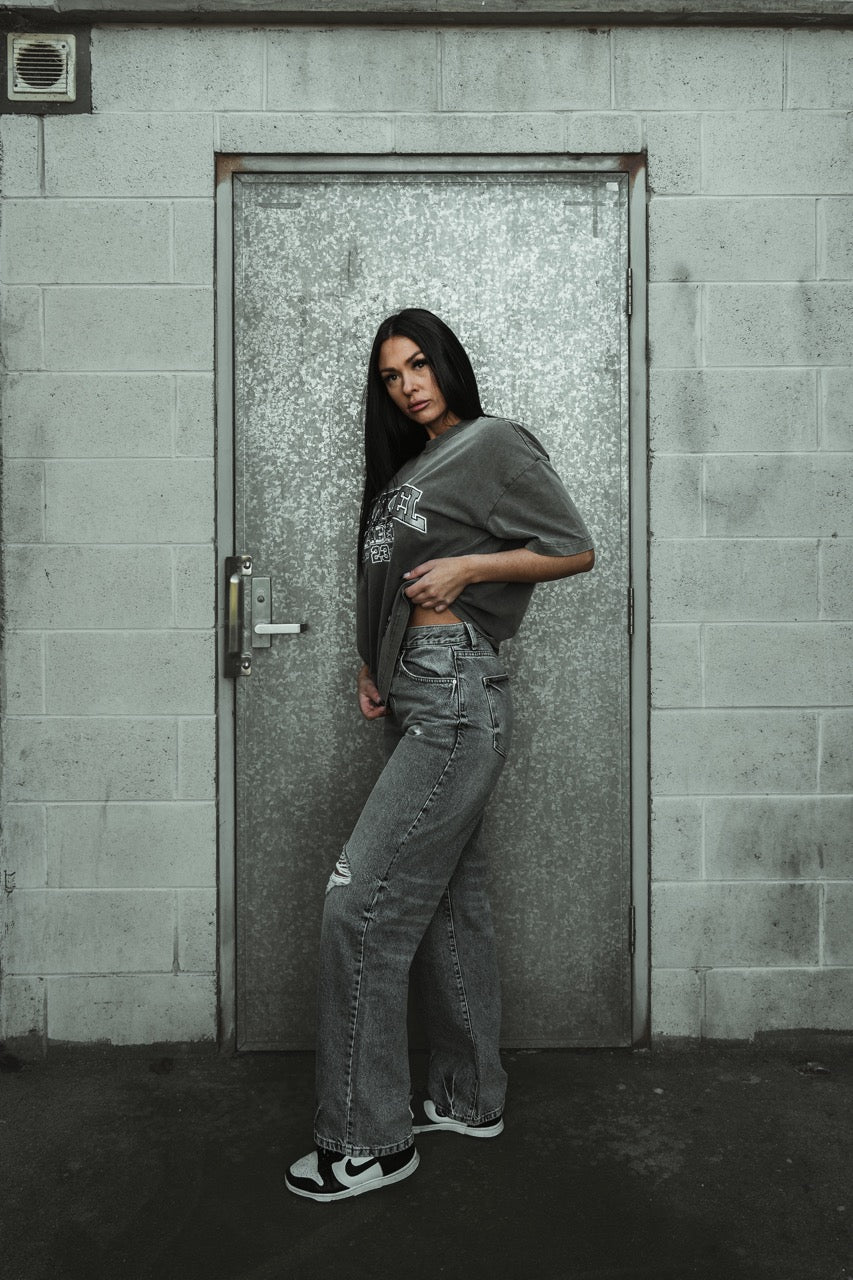 The Team Tee - Washed Grey