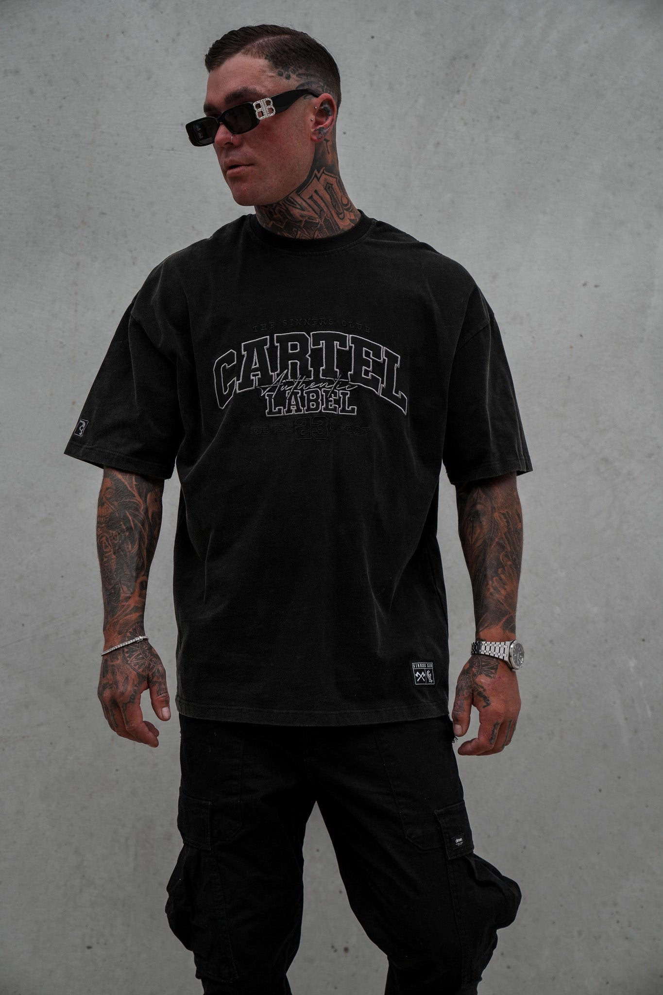 The Team Tee - Washed Black – Cartel Label