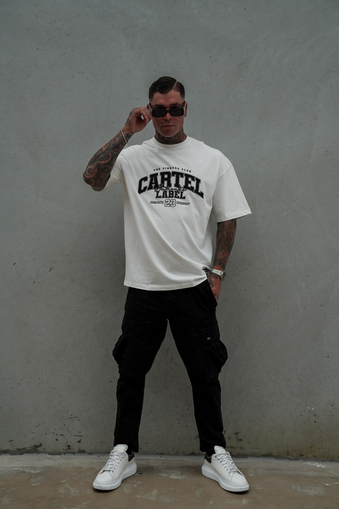 The Team Tee - White/Black