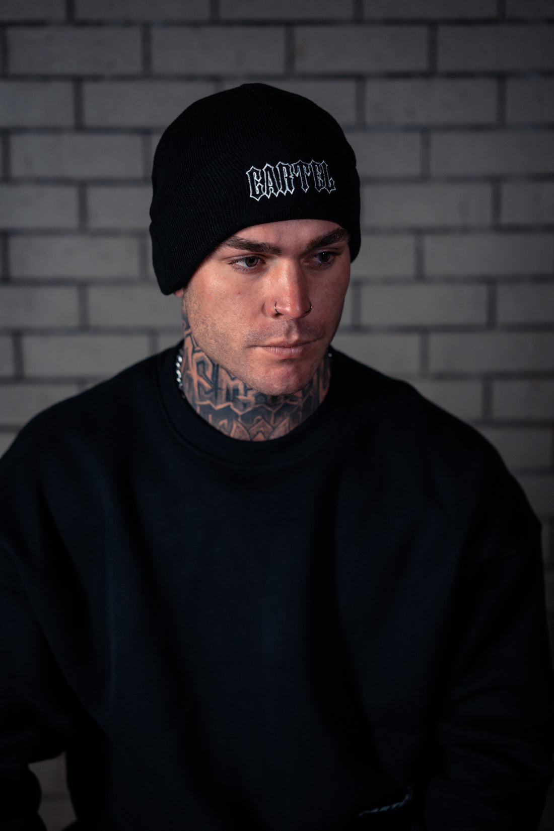The Outsider Fisherman Beanie - Black/White