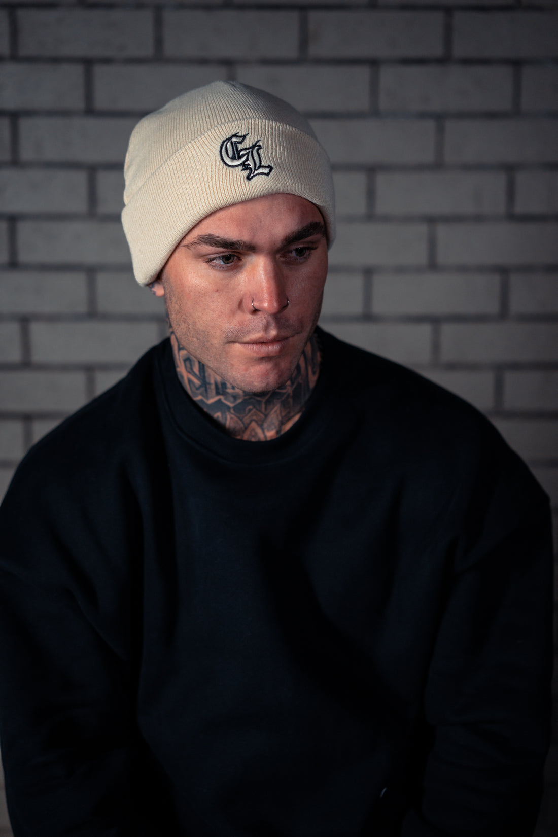 The Club Fisherman Beanie - Sand/Black