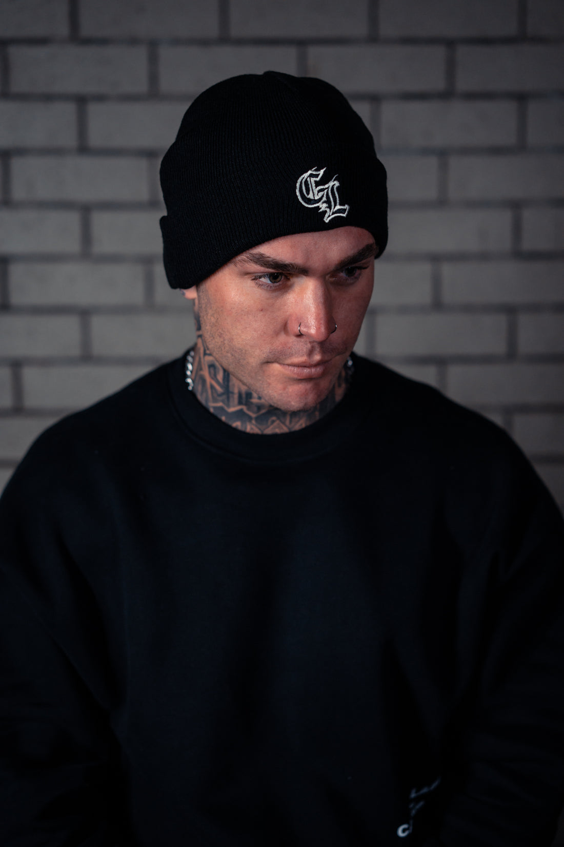 The Club Fisherman Beanie - Black/Sand