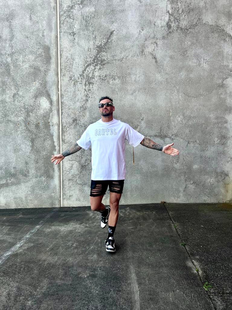 The Outsider Tee - White/Black