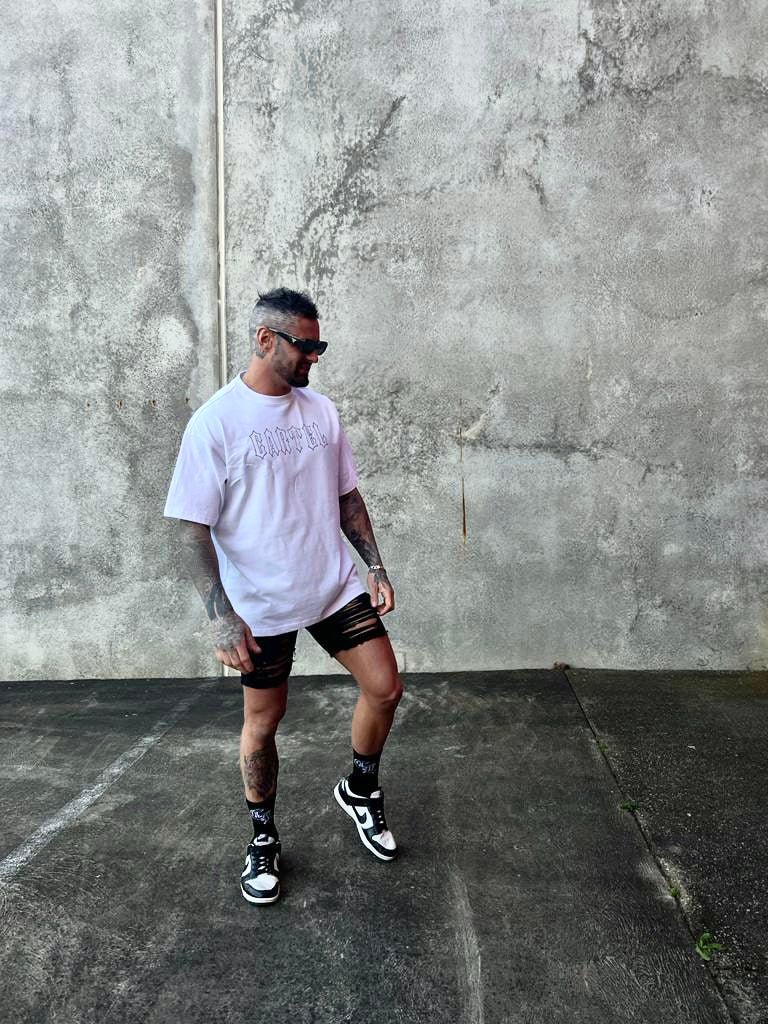 The Outsider Tee - White/Black